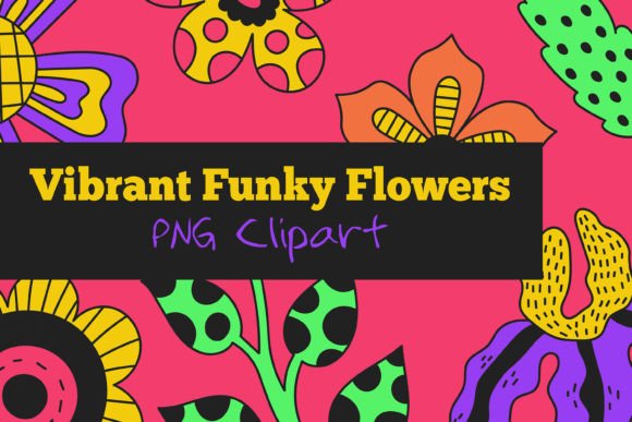 Download Vibrant Funky Flowers PNG Clipart - Flowers Collection