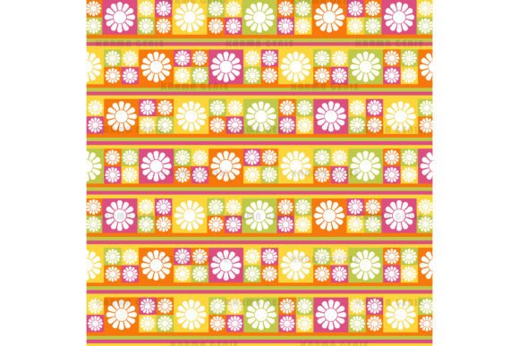 Download 60s Style Cheerful Flowers Background - Flowers Collection