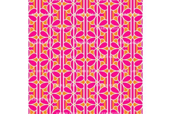 Download Retro 1960s Cute Pink Flowers Background - Flowers Collection