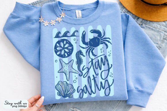 Download Stay Salty Striped Summer Retro PNG - Retro png Collection