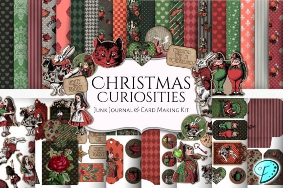 Download Christmas Curiosities Junk Journal Kit - Junk journal kit Collection