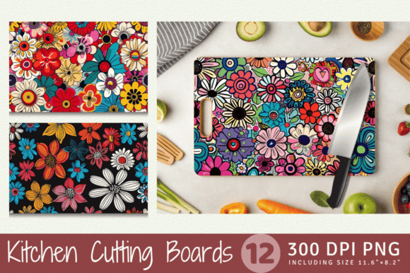 Download Whimsical Funky Flowers Cutting Boards S - Flowers Collection