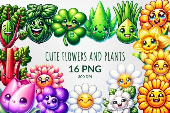 Download Watercolor Cute Flowers Sublimation - Flowers Collection