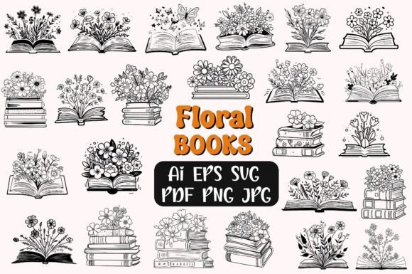 Download Floral Book SVG, Book with Flowers - Flowers Collection