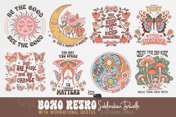 Download Boho Retro PNG Sublimation Bundle - Retro png Collection