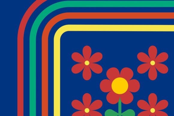 Download Floral Colorful Retro 60s 70s Flowers - Flowers Collection