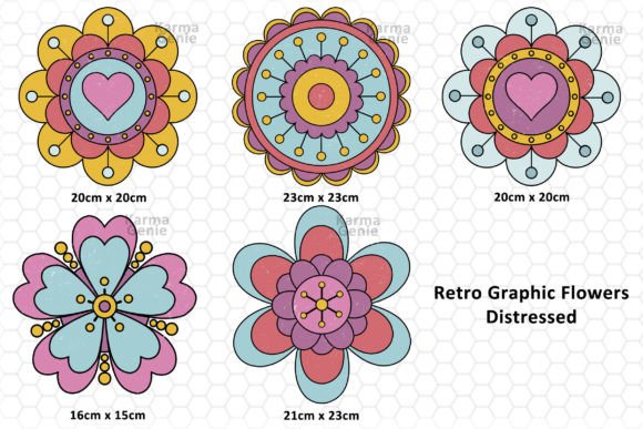 Download Retro Elements - Flower Graphics - Retro elements Collection