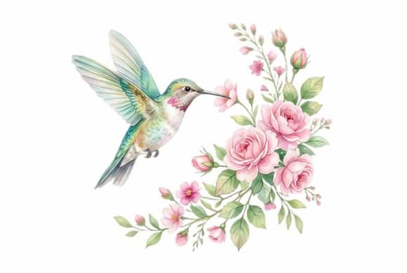 Download Delicate Hummingbird Hovering Near Pink - Bird Collection