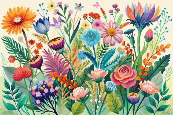 Download Boho Watercolor Wildflowers - Flowers Collection